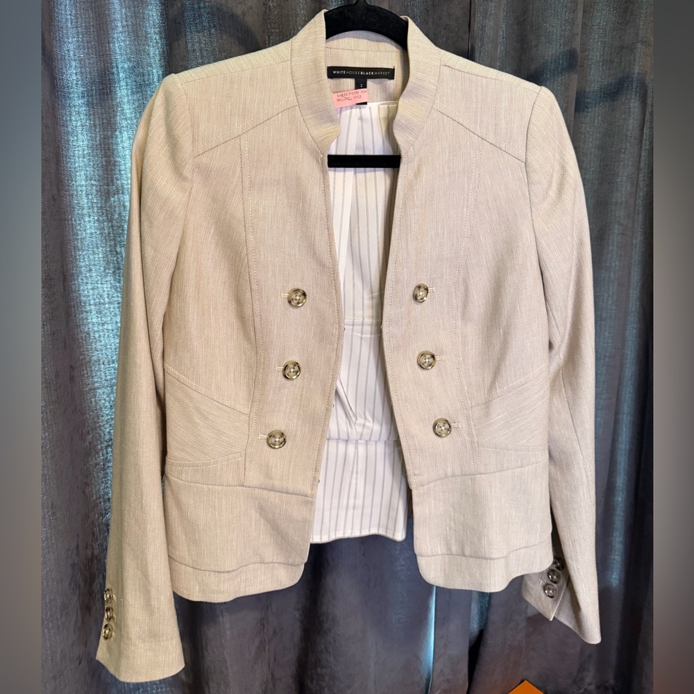 White House Black Market Light Tan Blazer